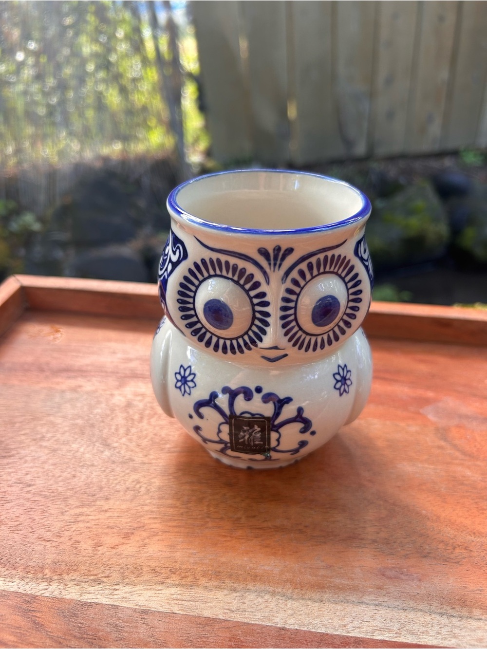 Yokohama Studio hand-painted ceramic owl mug